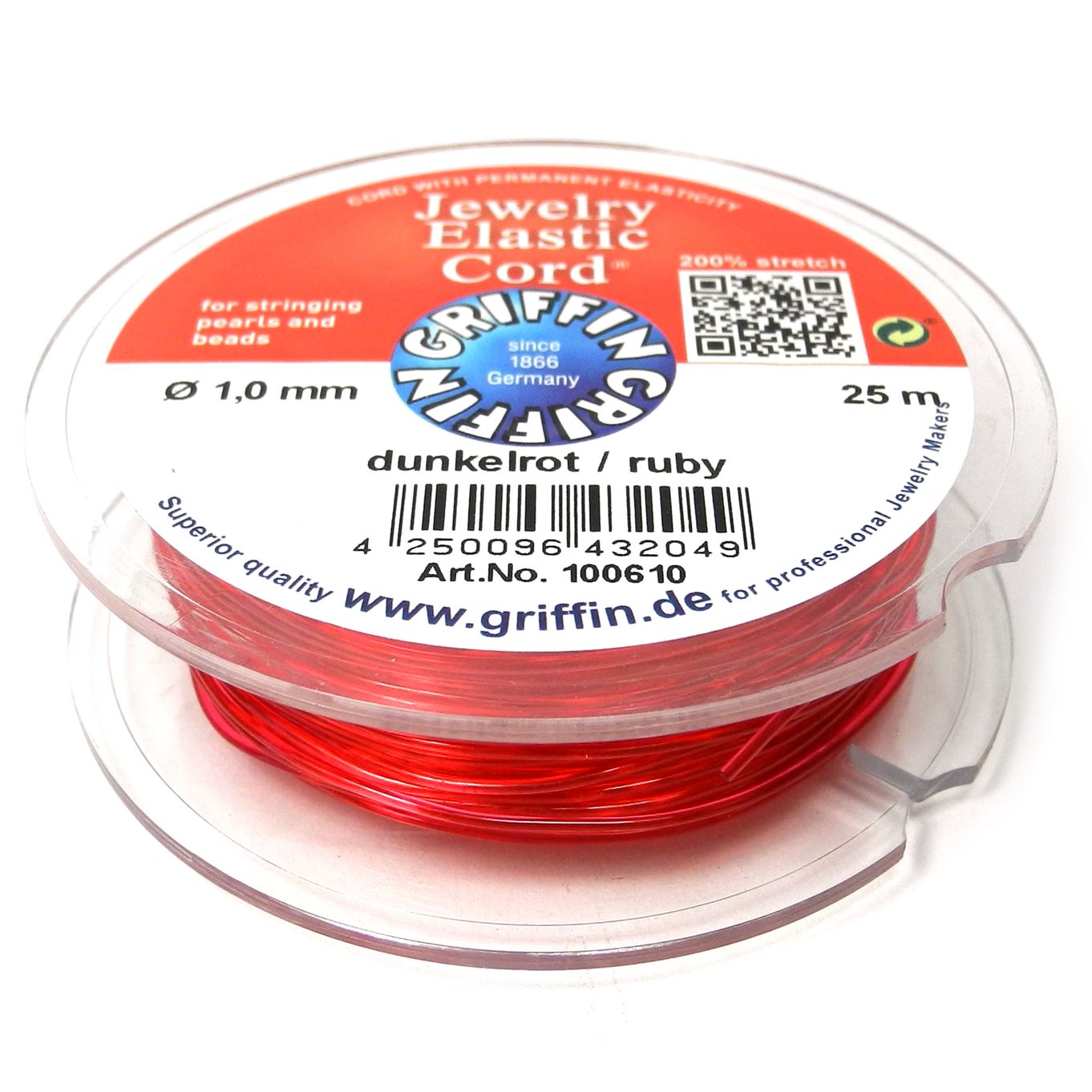 Clear 1mm Stretch Magic Elastic Cord, 5 Meter Spool, Bead and