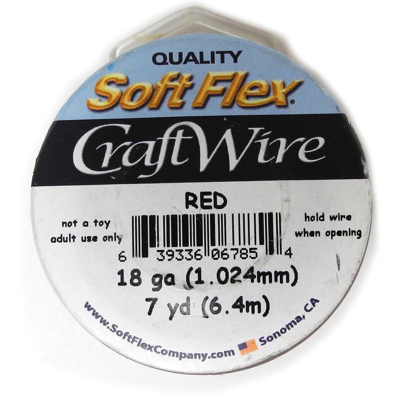 Craft Wire Red 1.024mm Thick 6.4m Length - FT218RED