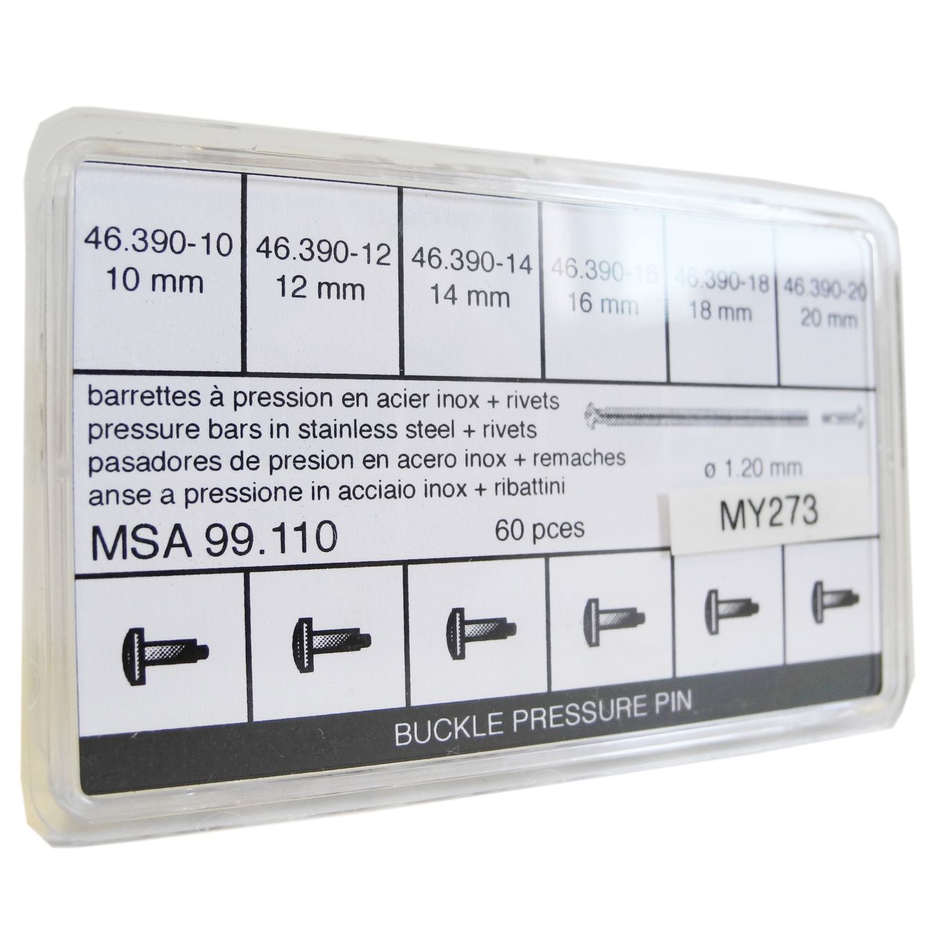 Horotec MSA99.110 Pressure Bars & Rivets - MY273