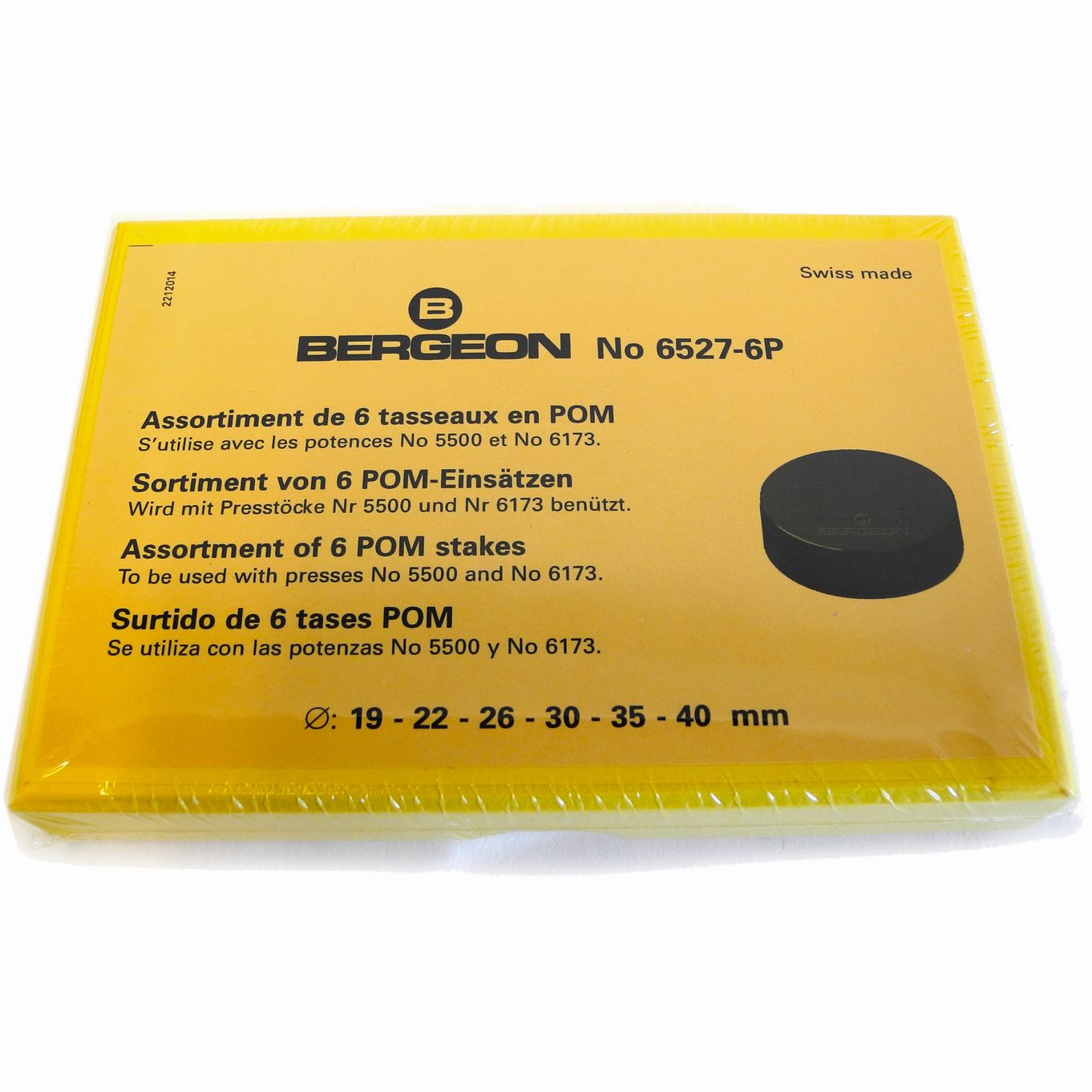 Bergeon comprehensive press for fitting unbreakable watch glasses