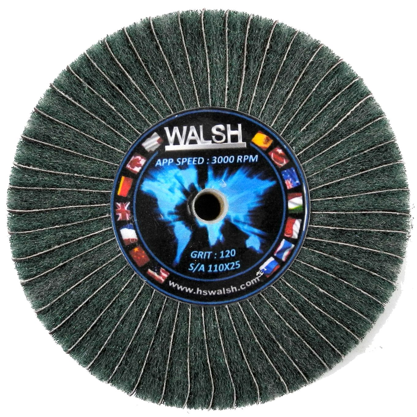 Scotchbrite/Emery Flap Wheel Mixed (Grade 120) - T68120