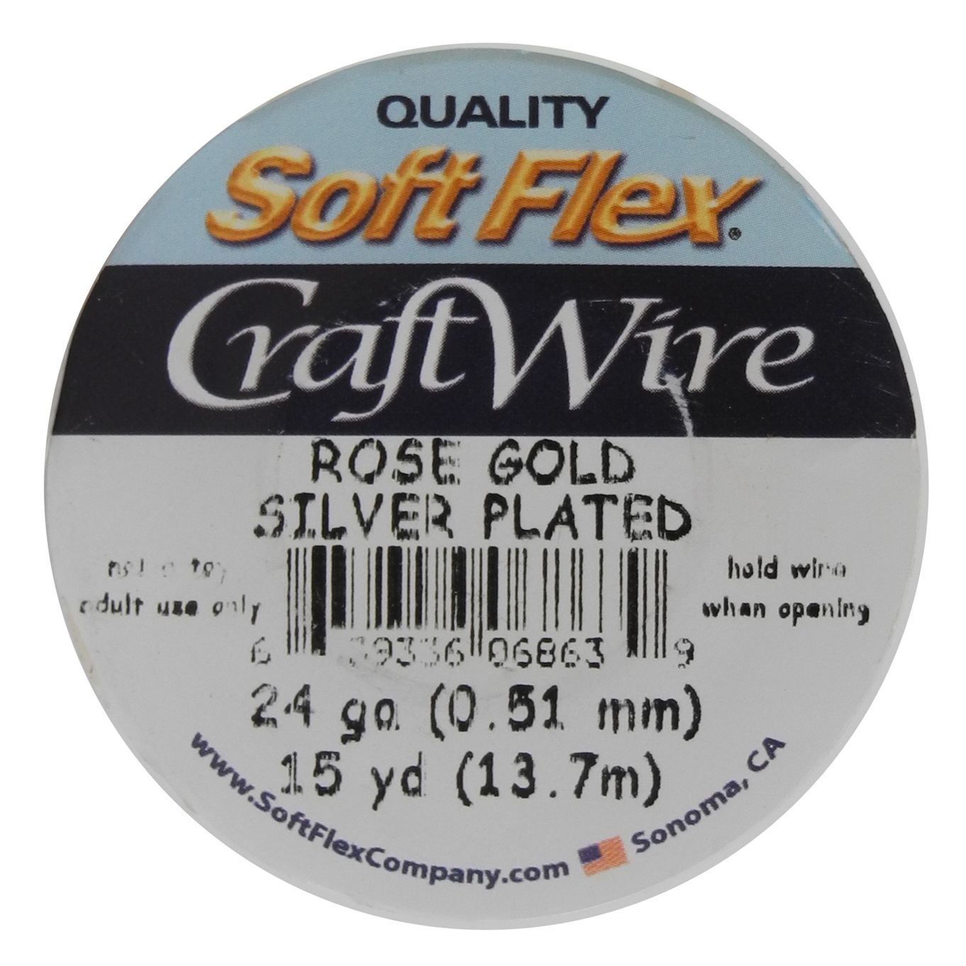 Craft Wire Rose Silver Plated 0.51mm Thick 13.7M Length - FT2224SPROSE