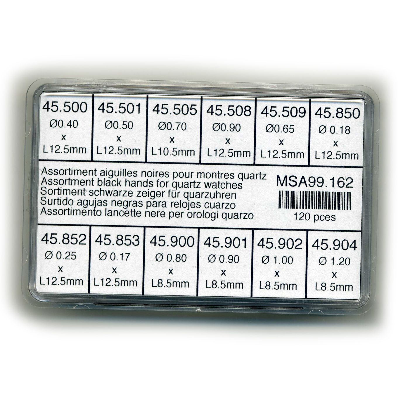 Horotec MSA99.162 Black Quartz Watch Hand Assortment - MY162