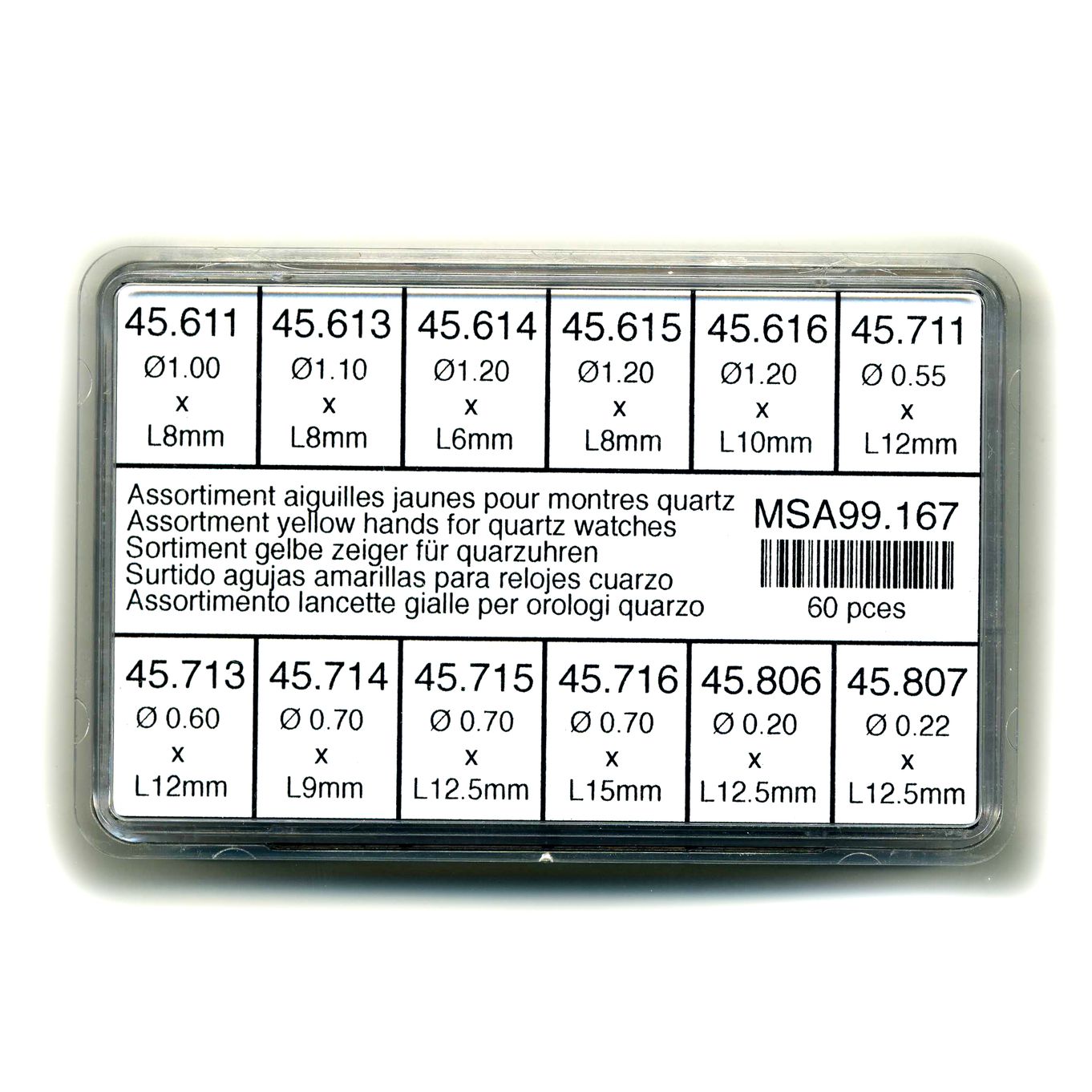 Horotec MSA99.167 Yellow Quartz Watch Hand Assortment - MY167