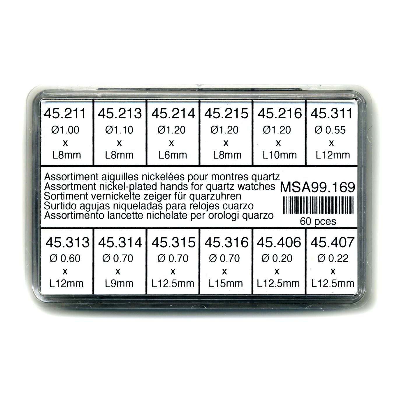 Horotec MSA99.169 Nickel Plated Quartz Watch Hand Assortment - MY169
