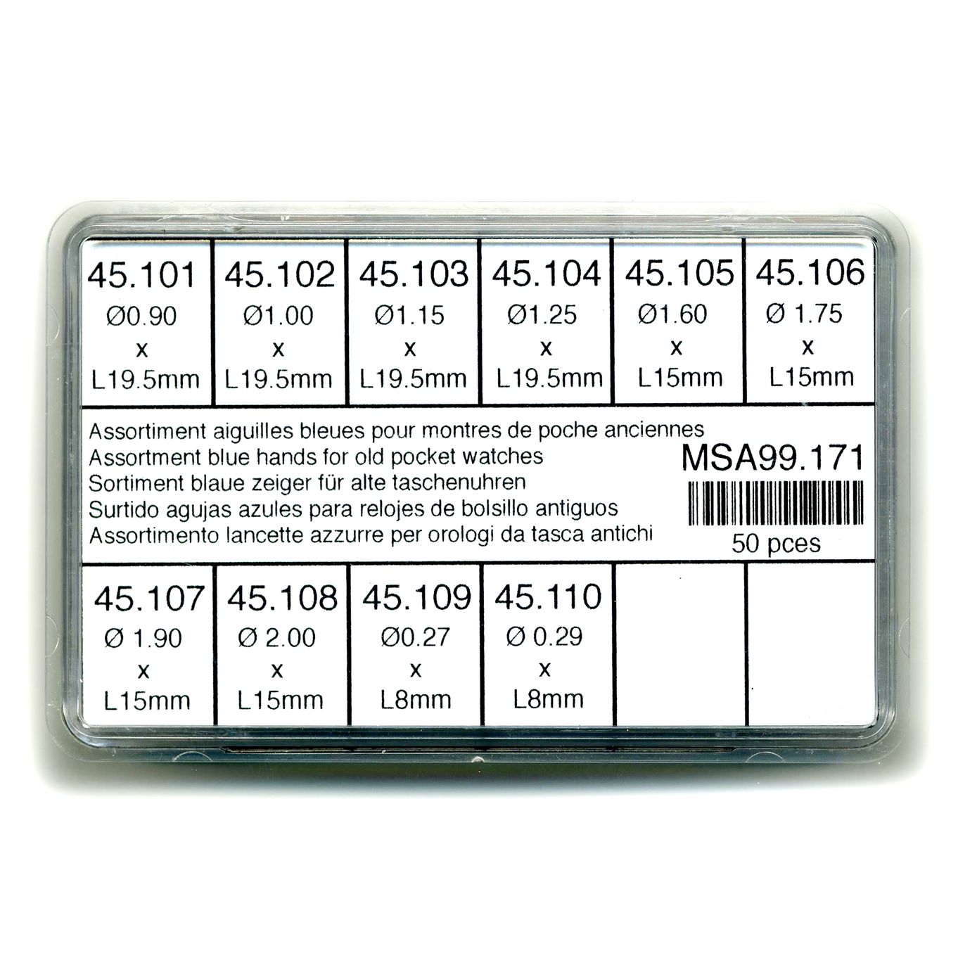 Horotec MSA99.171 Blue Pocket Watch Hand Assortment - MY171