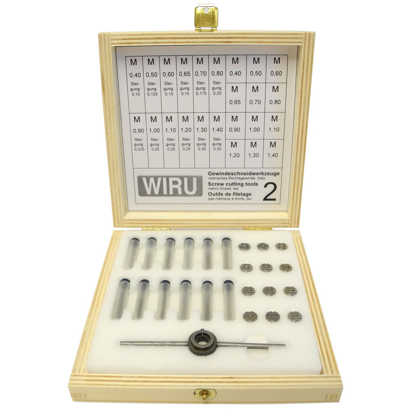 Tap & Die Boxed Set Metric (Ø0.40mm - Ø1.40mm) For Watchmaker's (Wiru ...