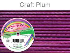 Soft Flex, Econoflex Plum, 0.25mm, 30ft, 7 Strand - FT130PLUM