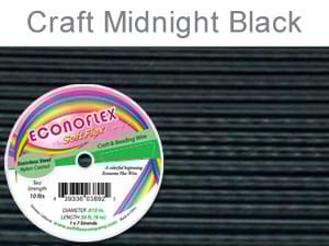 Soft Flex, Econoflex Black 0.45mm, 30ft, 7 Strand - FT132BLACK