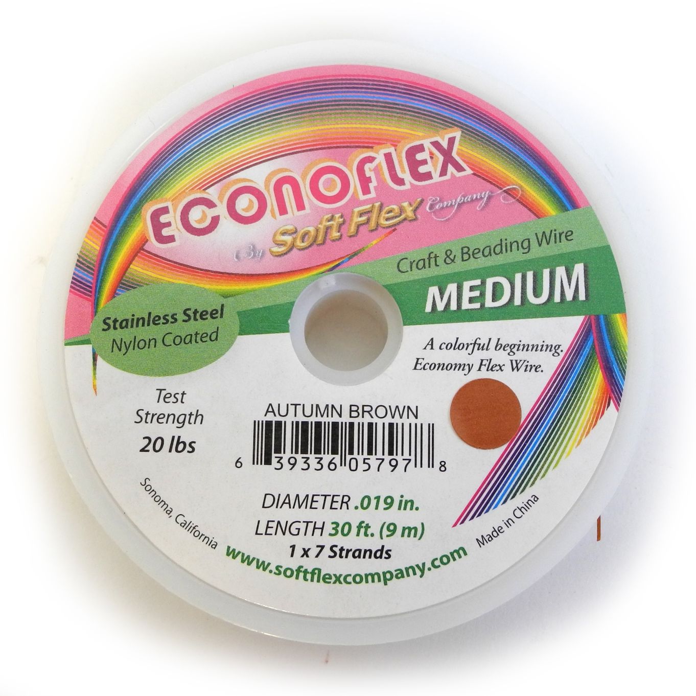 Soft Flex, Econoflex Brown 0.45mm, 30ft, 7 Strand - FT132BROWN