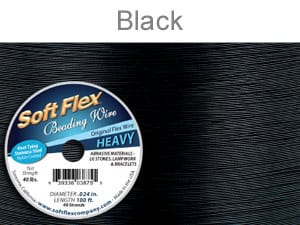 Soft Flex Wire .024 Black Length 30 ft, 49 strands, 0.60mm - FT453BLACK