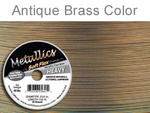 Soft Flex Wire .024 Brass Length 30 ft, 49 strands, 0.60mm - FT453BRASS