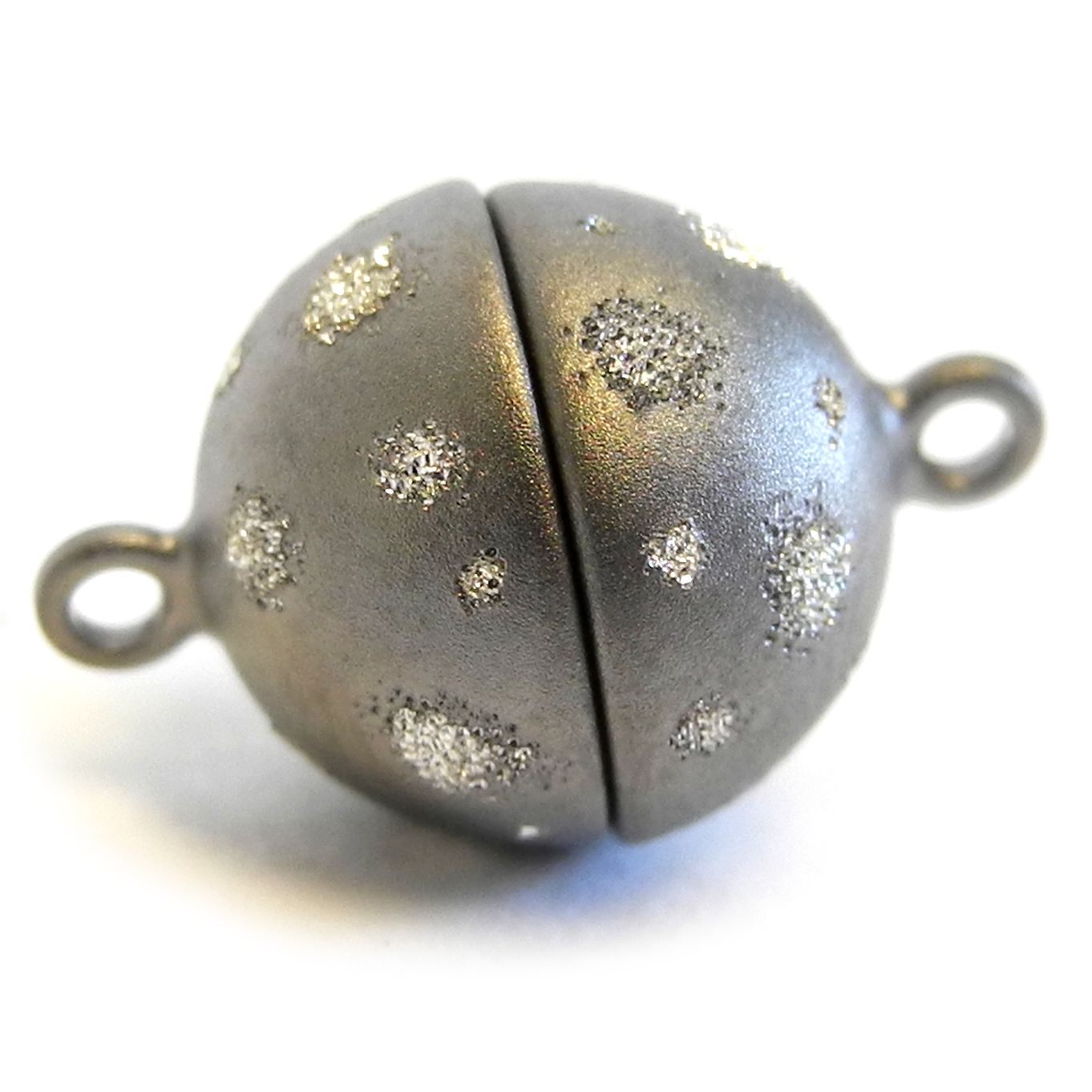 Magnetic Clasp Silver Rhodium Plated with Matt Finish- FC4504