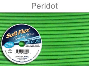 Soft Flex Wire .019 Peridot Length 30 ft, 49 Strands,0.45mm - FT452PERIDOT