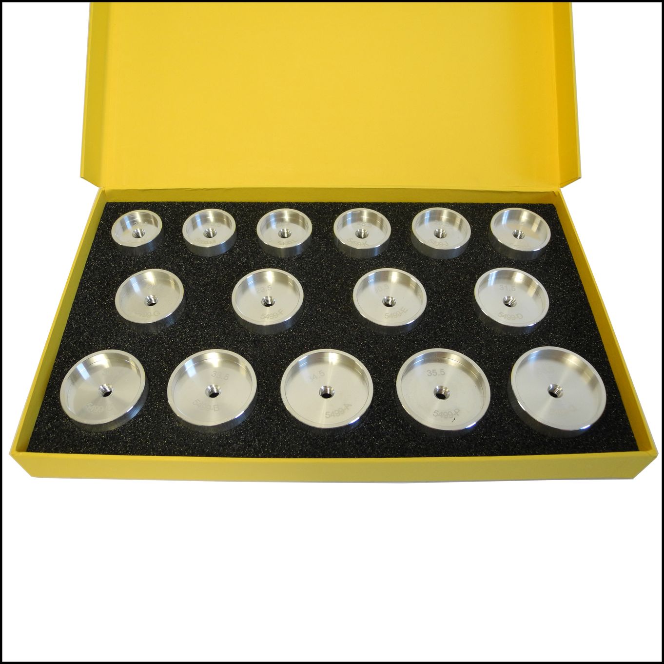 Glass Fitting Dies Aluminium For Tension Ring Glasses (Set Of 15) Bergeon 5499-15 - HP5499-15
