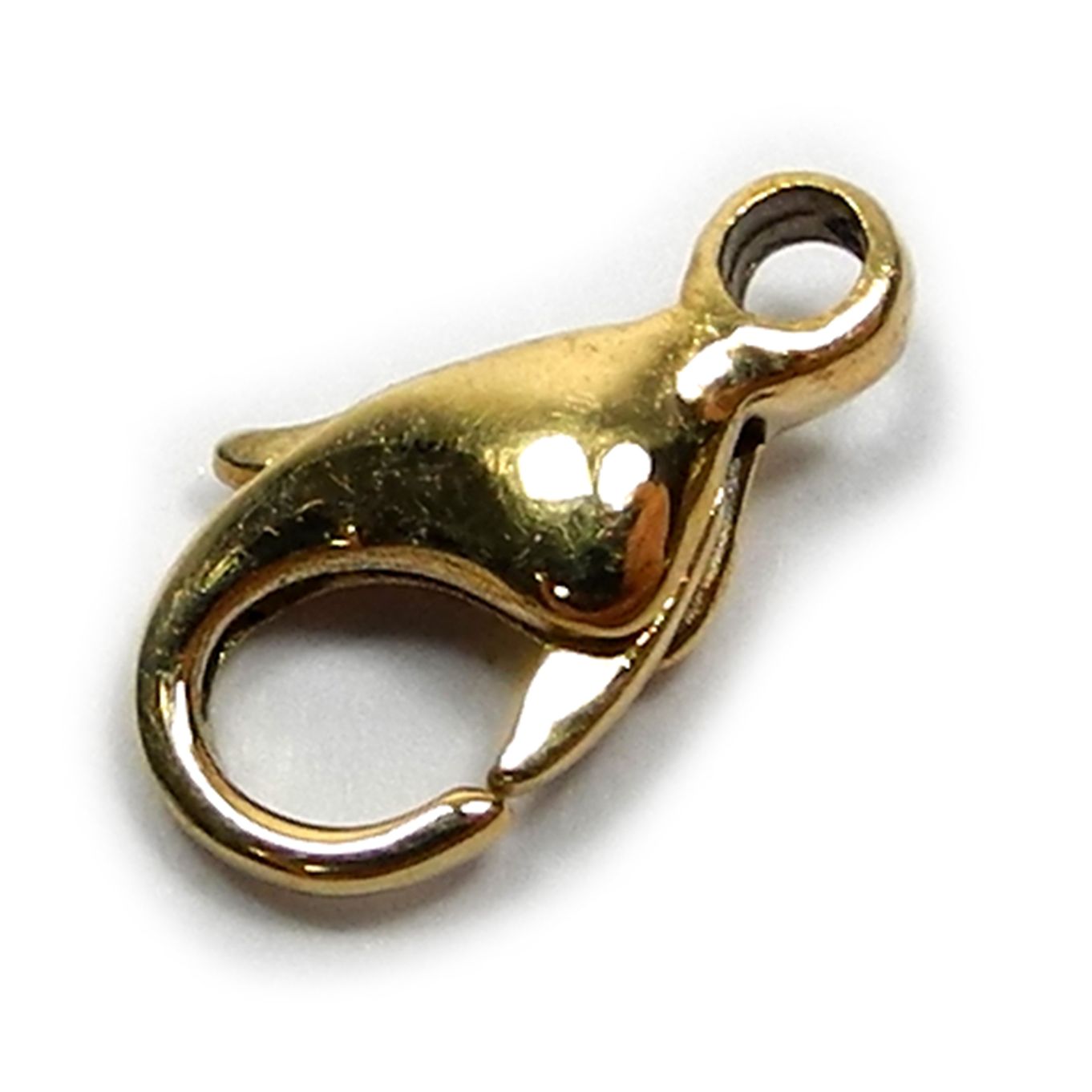 18ct Yellow Carabiner Clasp 9mm - FC761