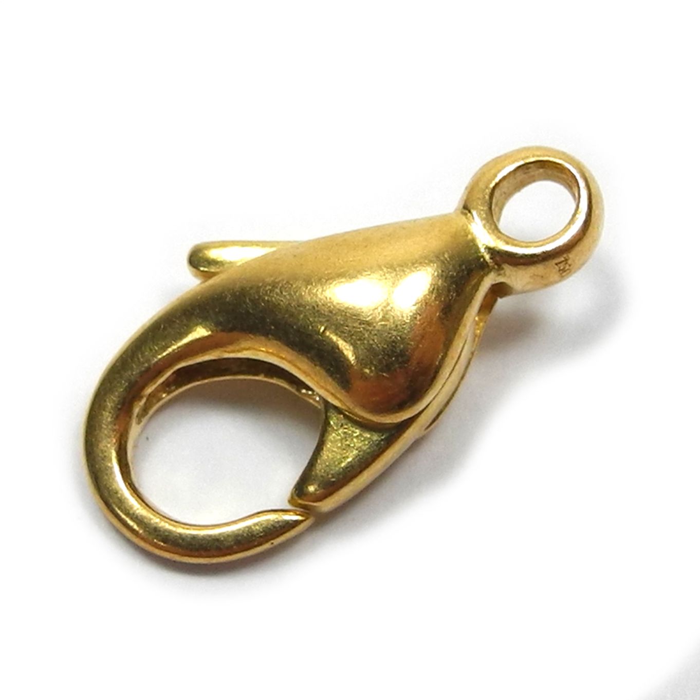 18ct Yellow Carabiner Clasp 17mm - FC765