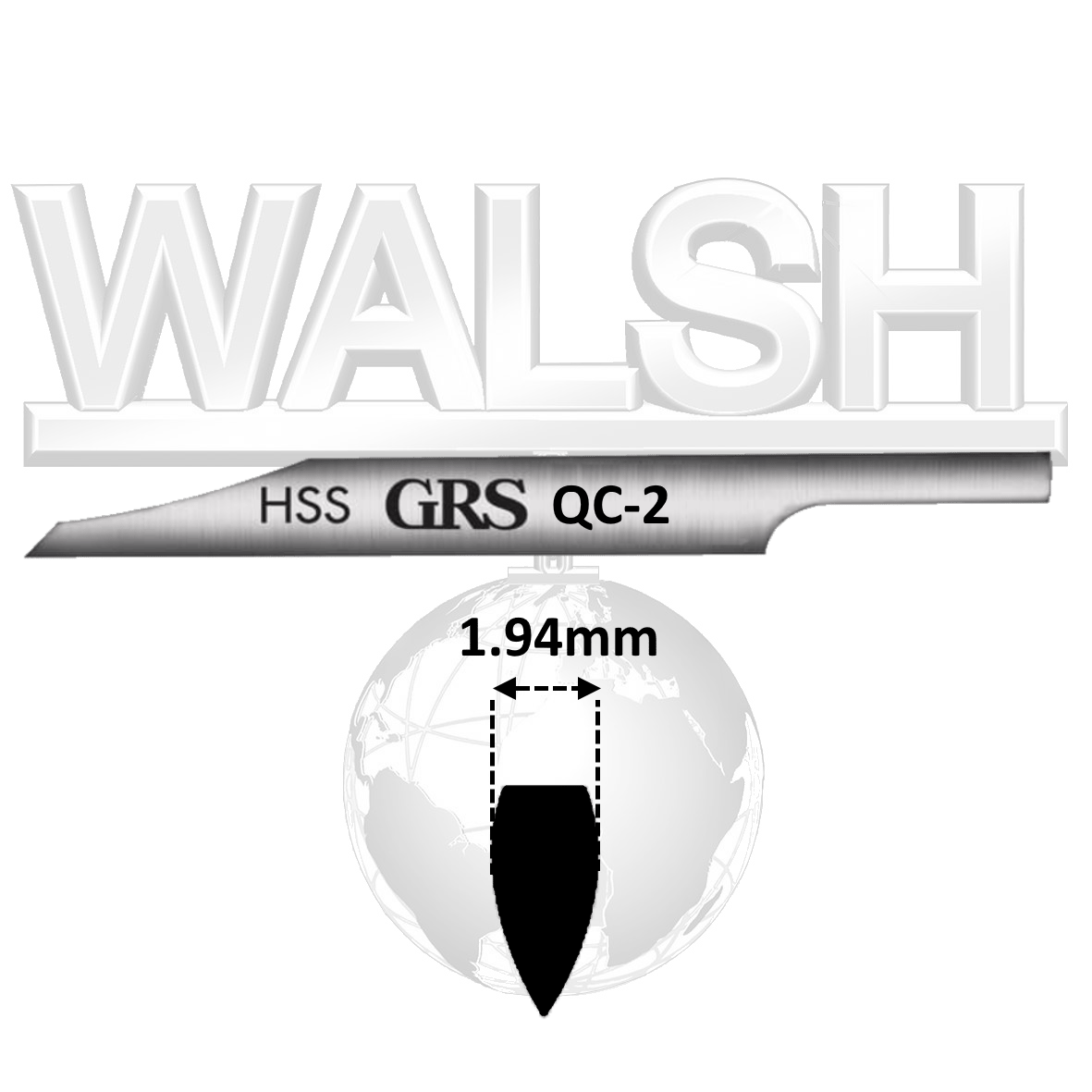 GRS QC Onglette HSS 1.94mm #2 Graver - 022-402