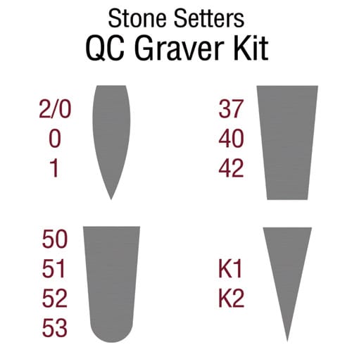 GRS Glensteel Stone Setters Graver Kit - 022-580