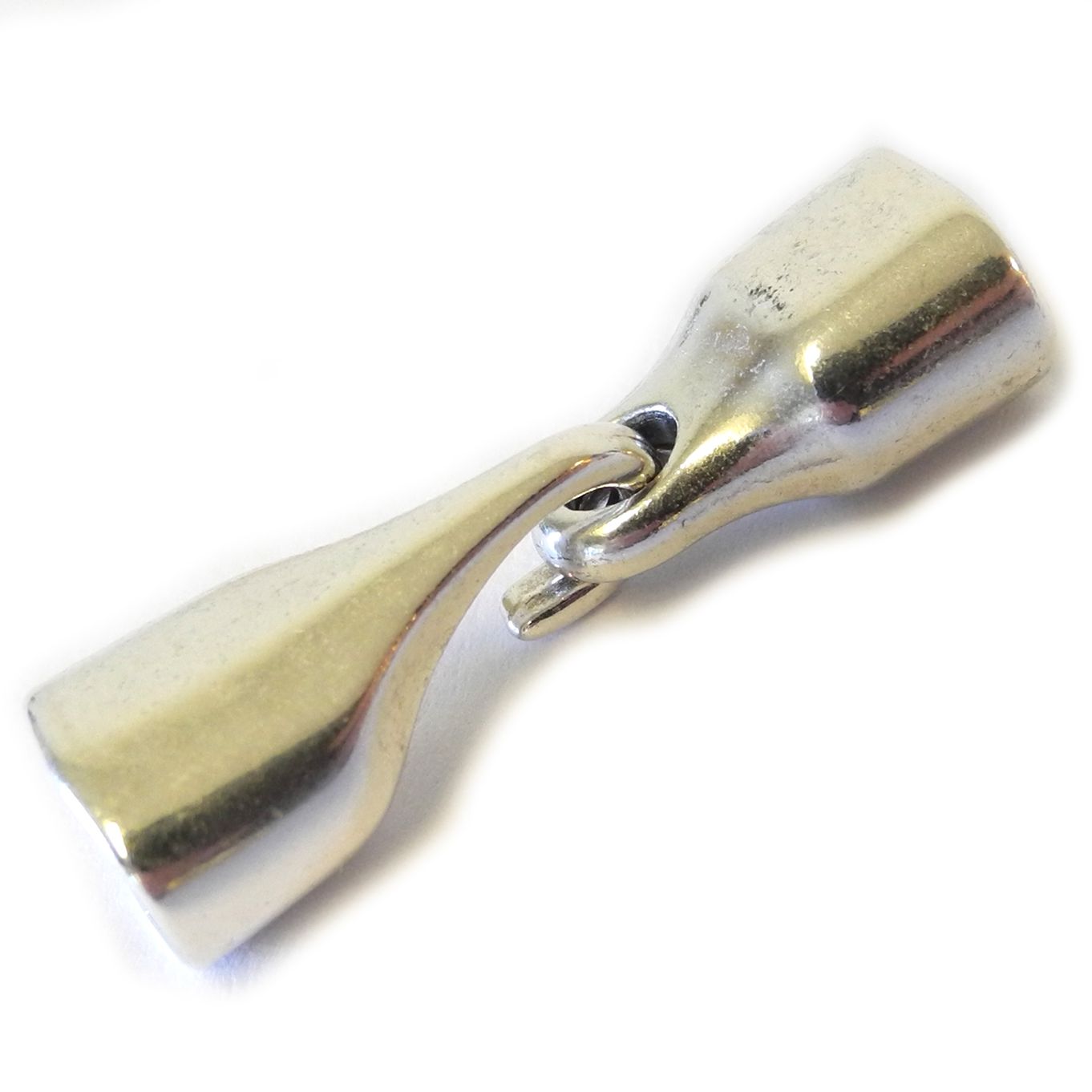 Liquorice Leather Antique Silver Plated Hook Clasps- FC135