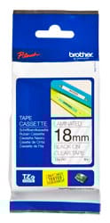 18mm Black on Clear Brother P-Touch Tape TZe-141 - HTZ141