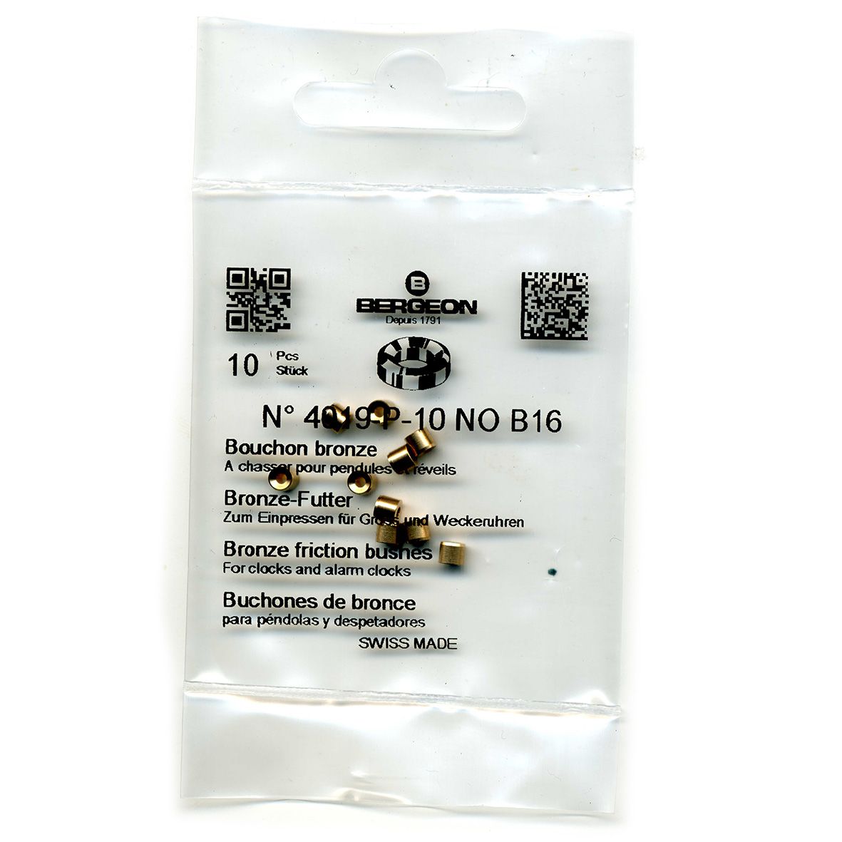 Bronze Clock Bushes B16 1.50mm x 3.00mm x 3.50mm Bergeon 4019 - CB1816