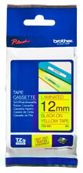 12mm Black on Yellow Brother P-Touch Tape TZe-631 - HTZ631