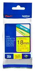18mm Black on Yellow Brother P-Touch Tape TZe-641 - HTZ641