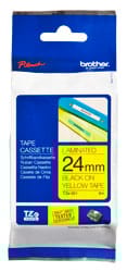 24mm Black on Yellow Brother P-Touch Tape TZe-651 - HTZ651