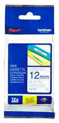 12mm Blue on White Brother P-Touch Tape TZe-233 - HTZ233 12mm Blue on White Brother P-Touch Tape TZe-233 - HTZ233