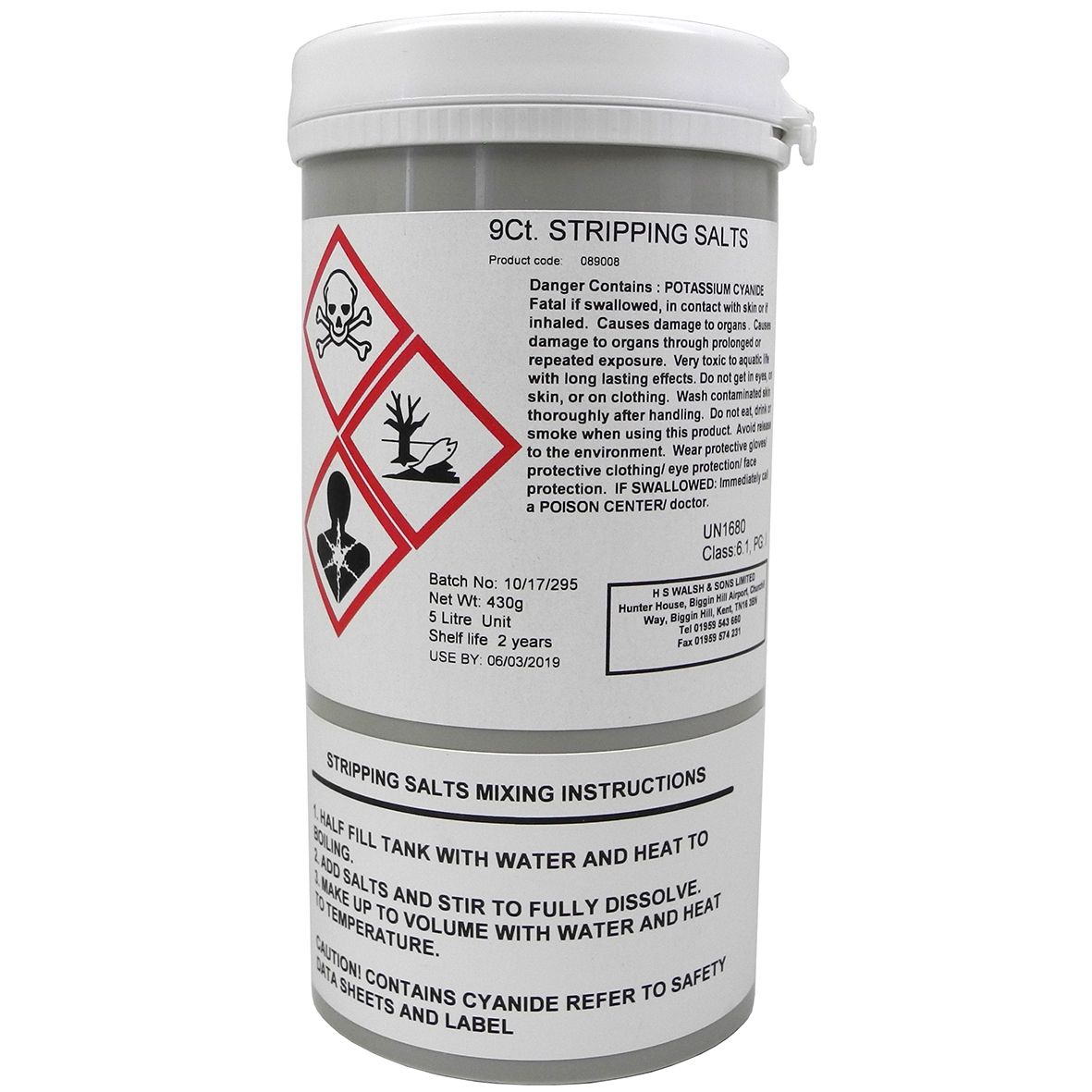 *DGS 9ct Stripping Salts (5 Litre) - TS118