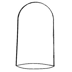 Glass Domes Clock Dome 260mm x 142mm - CD239