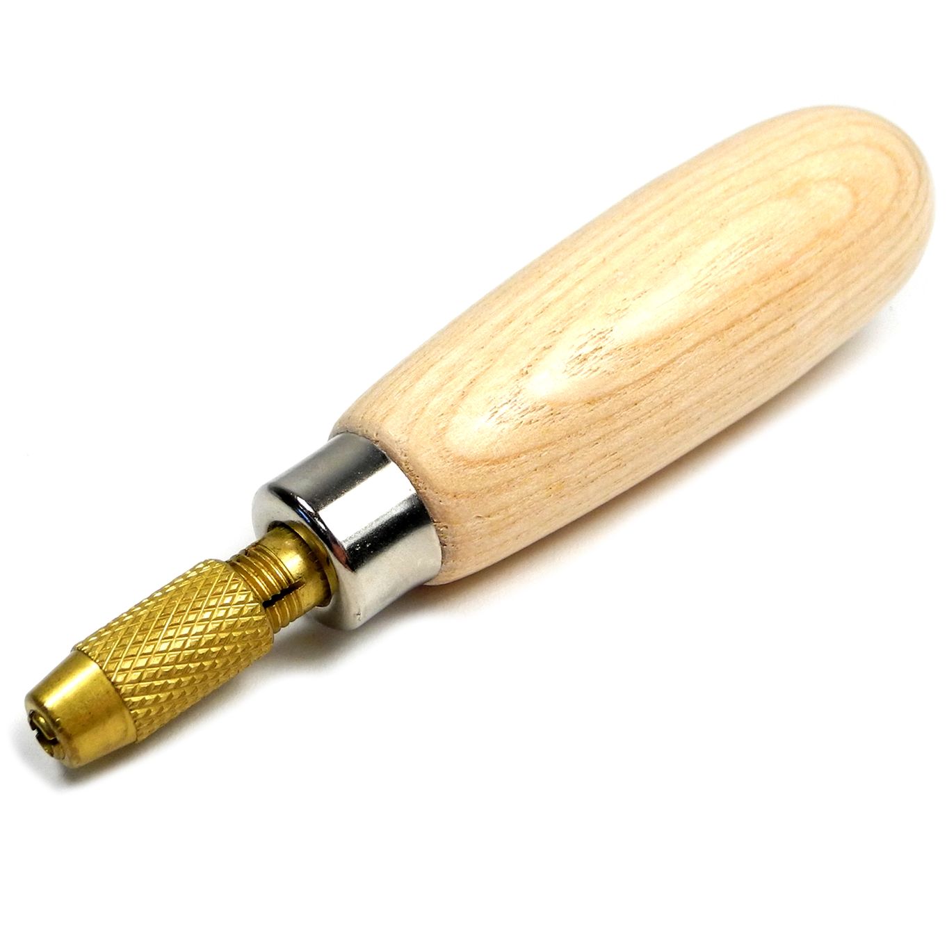 Needle File Handle Wooden With Chuck Collet 115mm - TH186