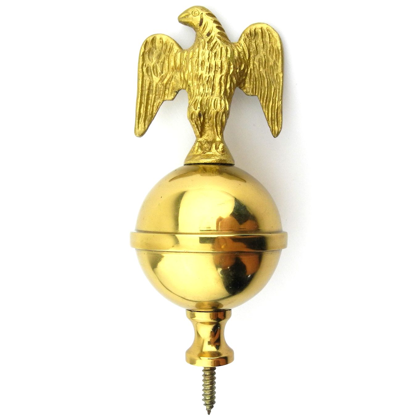 Long Case Clock Brass Ball & Eagle Finial Longcase Grandfather 75mm - CE25