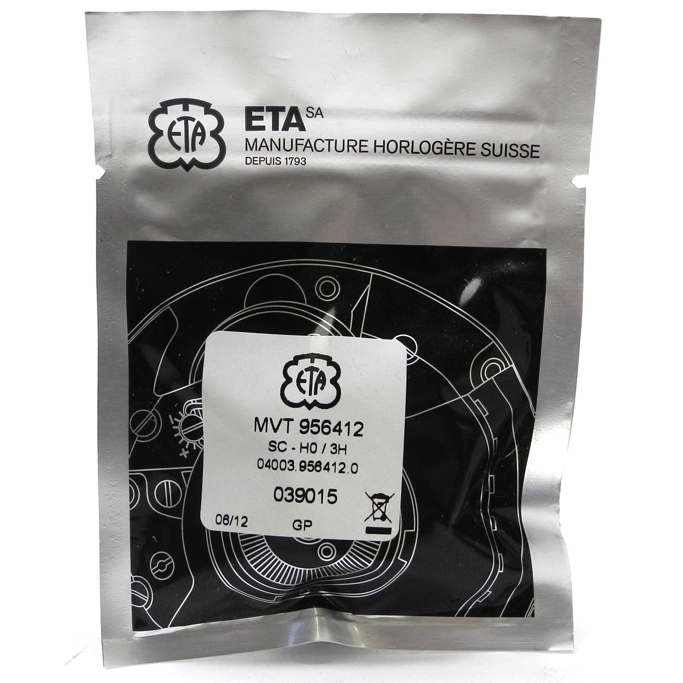 ETA 956.412 Watch Movement (Pre-Sealed) - MZETA956.412PS - H0