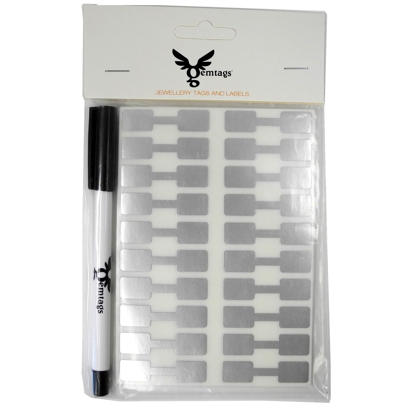 Jewellery Tags Silver Rectangular 11x16mm Dumbell (Pack Of 500) - HL348