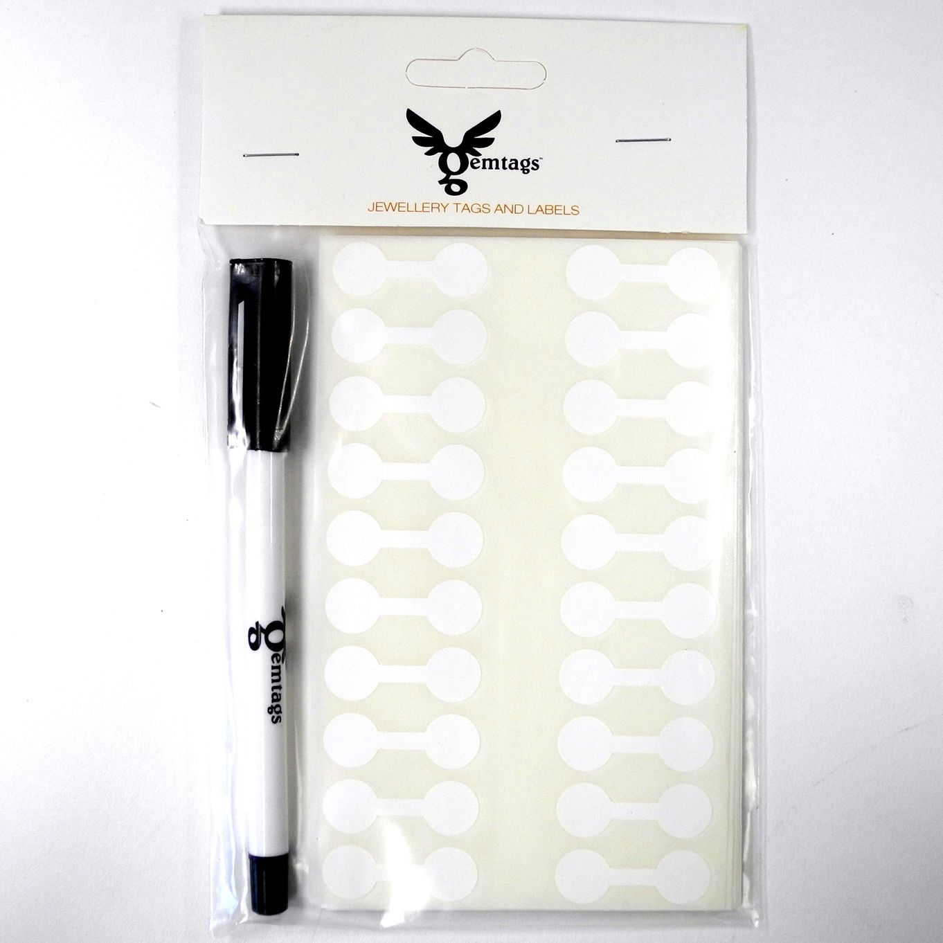 Jewellery Tags White Ø12.70mm Round Dumbell (Pack Of 500) - HL354