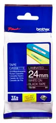 24mm White on Black Brother P-Touch Tape TZe-355 - HTZ355