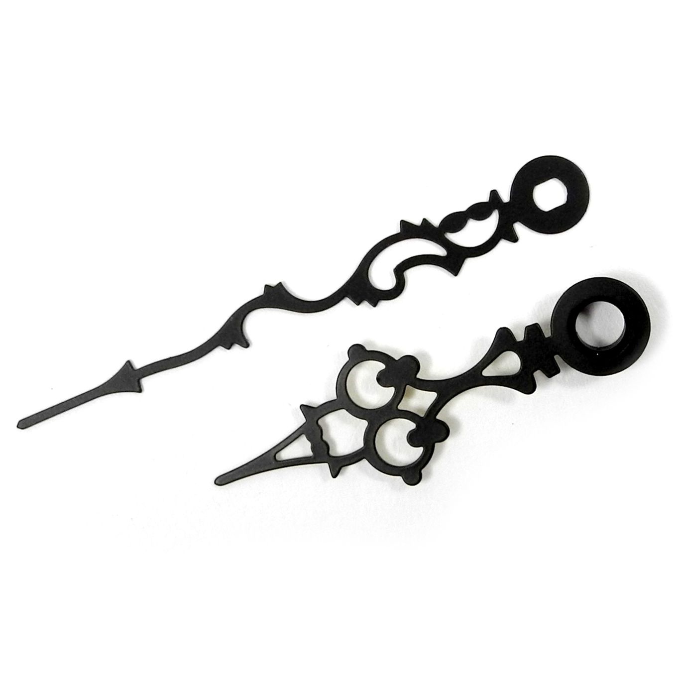 Black Serpentine Hands Euro Shaft (Minute 60mm, Hour 43mm) - CH460B