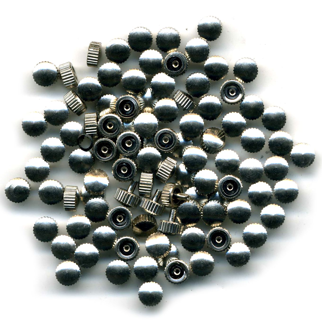 Chrome Waterproof Watch Buttons 26/9 (Crowns) Assortment - MX11
