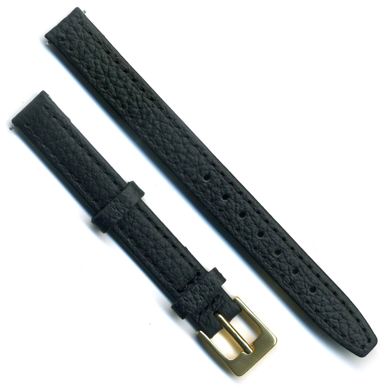 Watch Strap Black Glove Grain 10mm Gilt - B503G