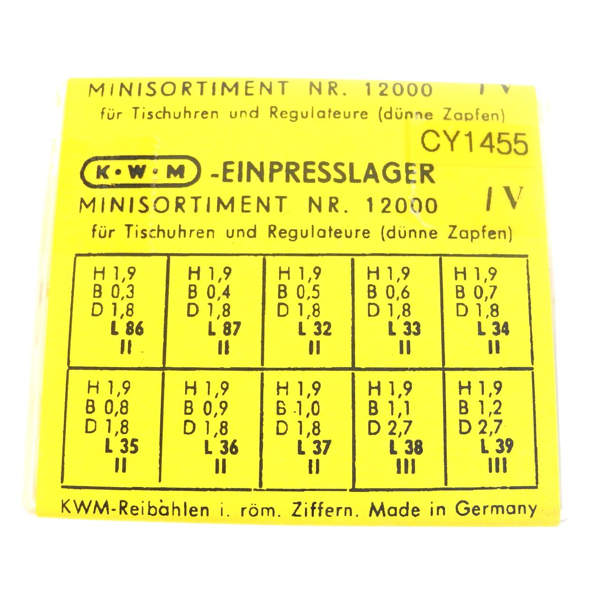 KWM Clock Bush Assortment 12000 / V - CY1455