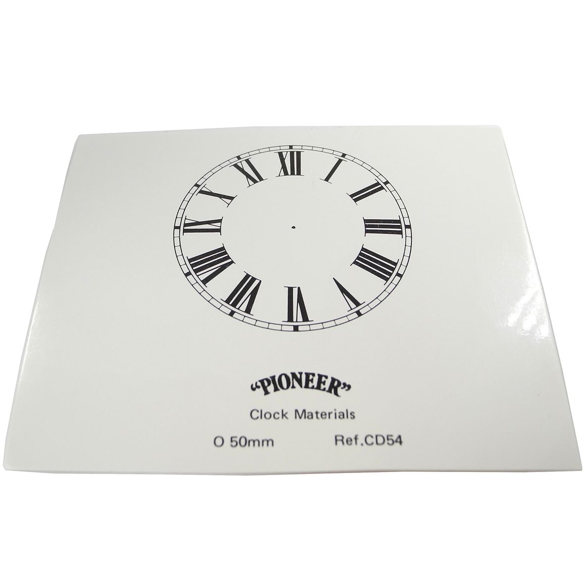 Clock Dial, Card, Diameter 50mm - CD54