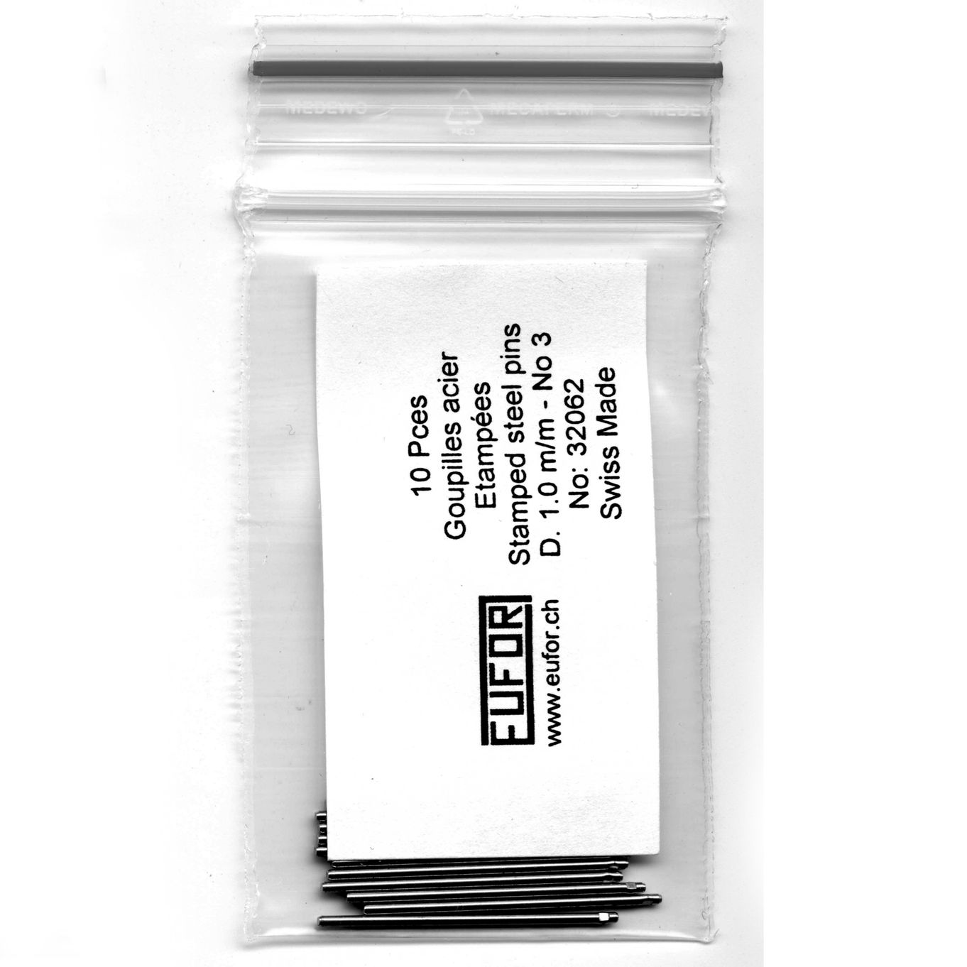 Watch Bracelet Stamped Steel Pins No.3 Ø1.00-1.10mm - MY2291-3