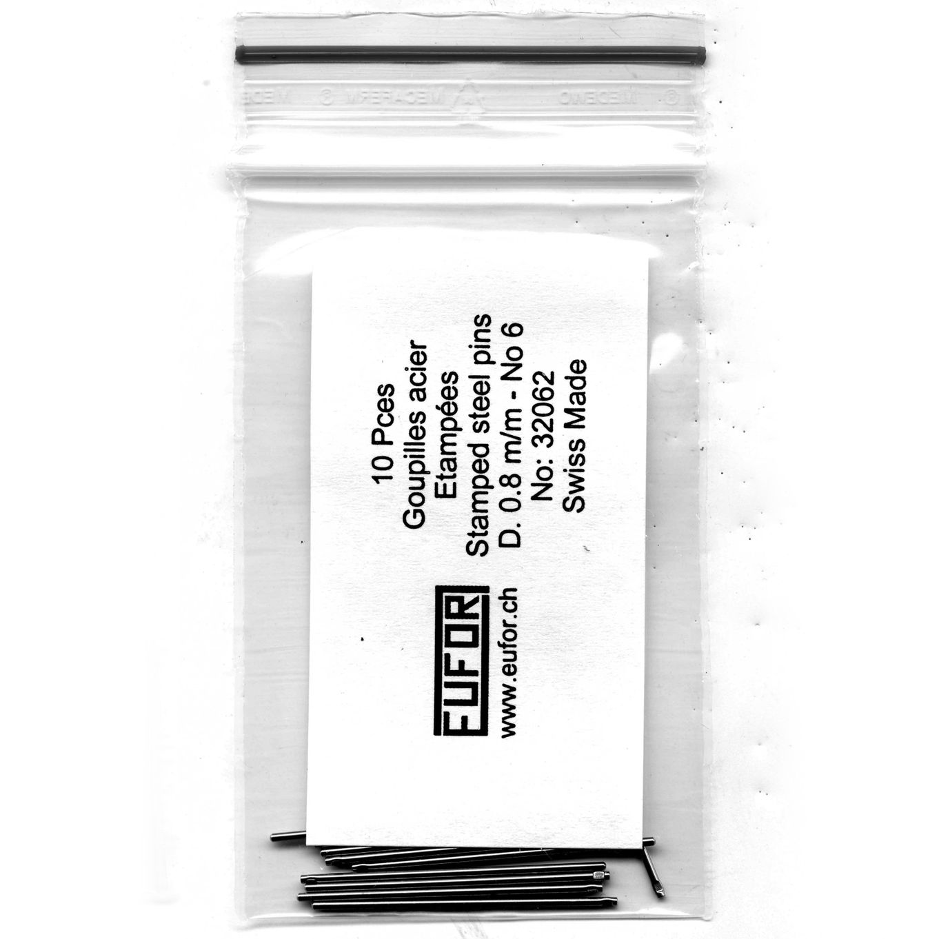 Watch Bracelet Stamped Steel Pins No.6 Ø0.80-0.96mm - MY2291-6