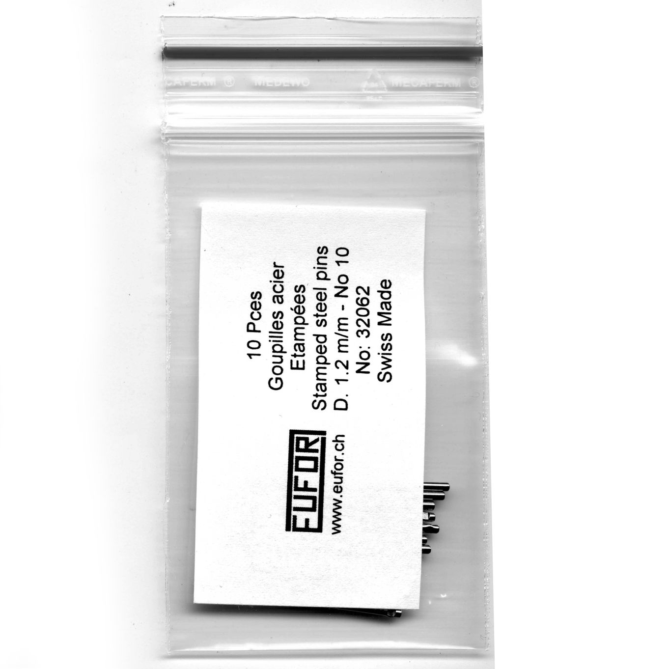 Watch Bracelet Stamped Steel Pins No.10 Ø1.20-1.40mm - MY2291-10