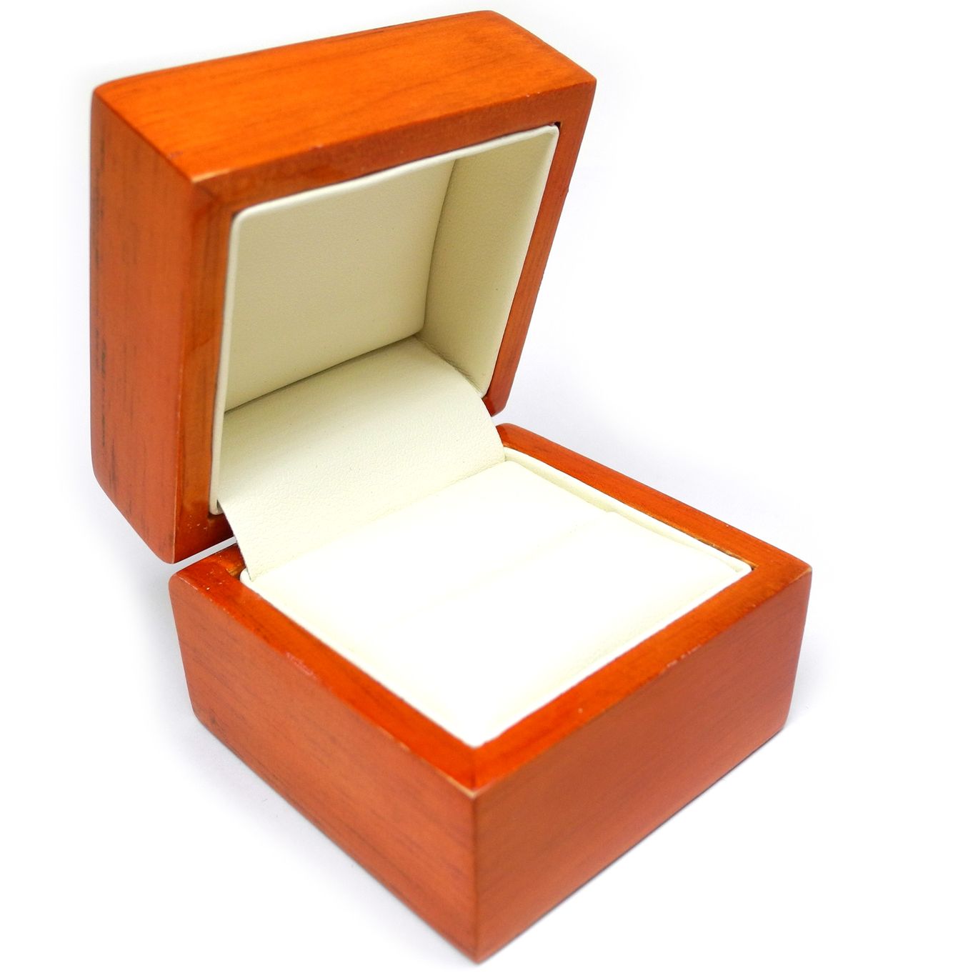 Wooden Savoy Ring Box Maple Colour - SP117