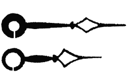 Hands Black Cathedral Push Fit Quartz Hands Minute 40mm, Hour 30mm - CH171