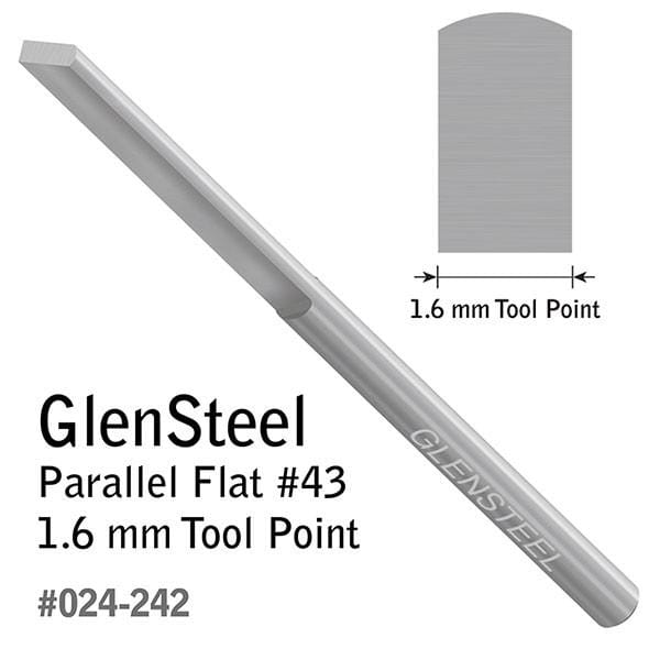 GRS GlenSteel Graver Parallel Flat 1.6mm - 024-242