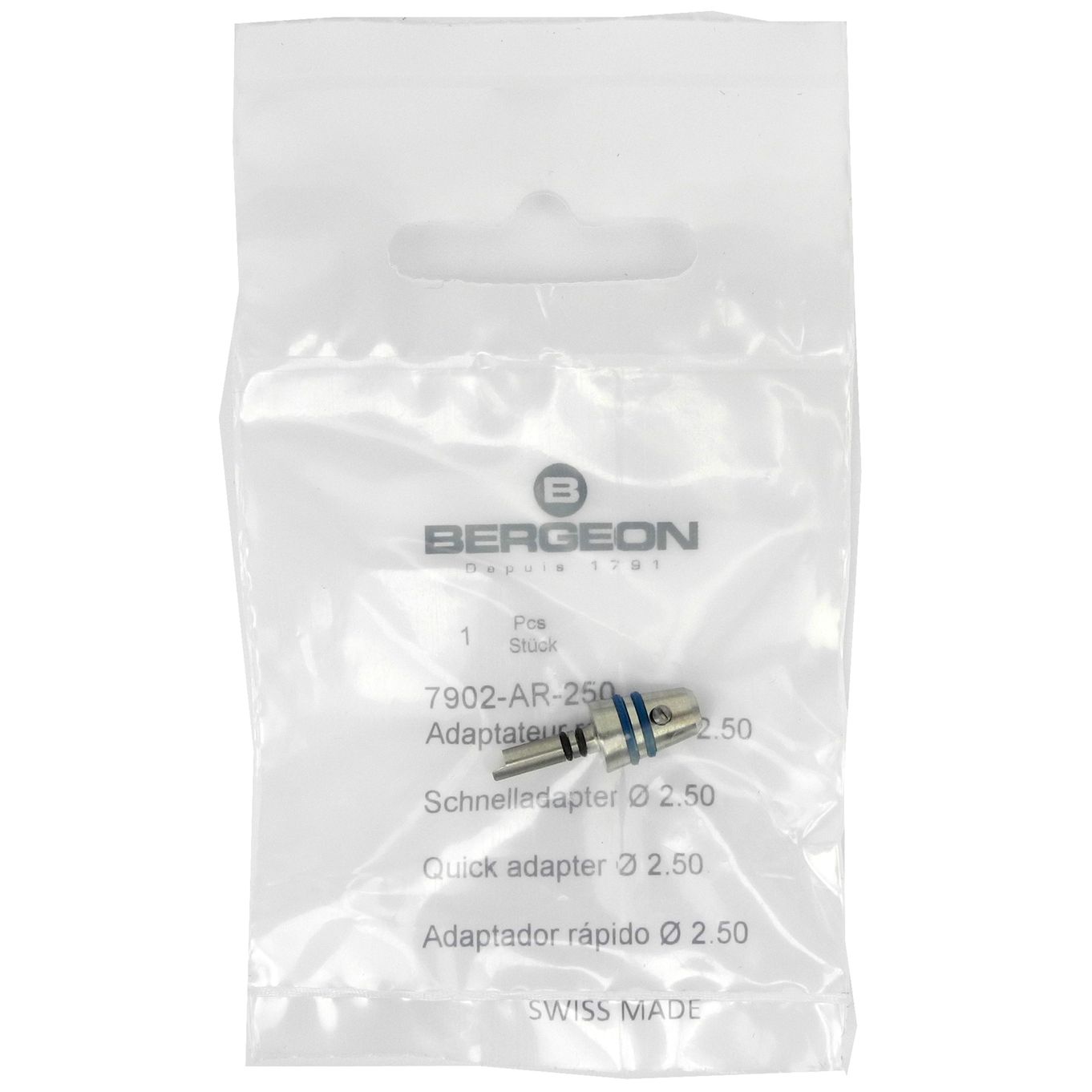 Screwdriver Quick Change Adapter Ø2.50mm Blue 7902-AR-250 - HS7902-AR-250